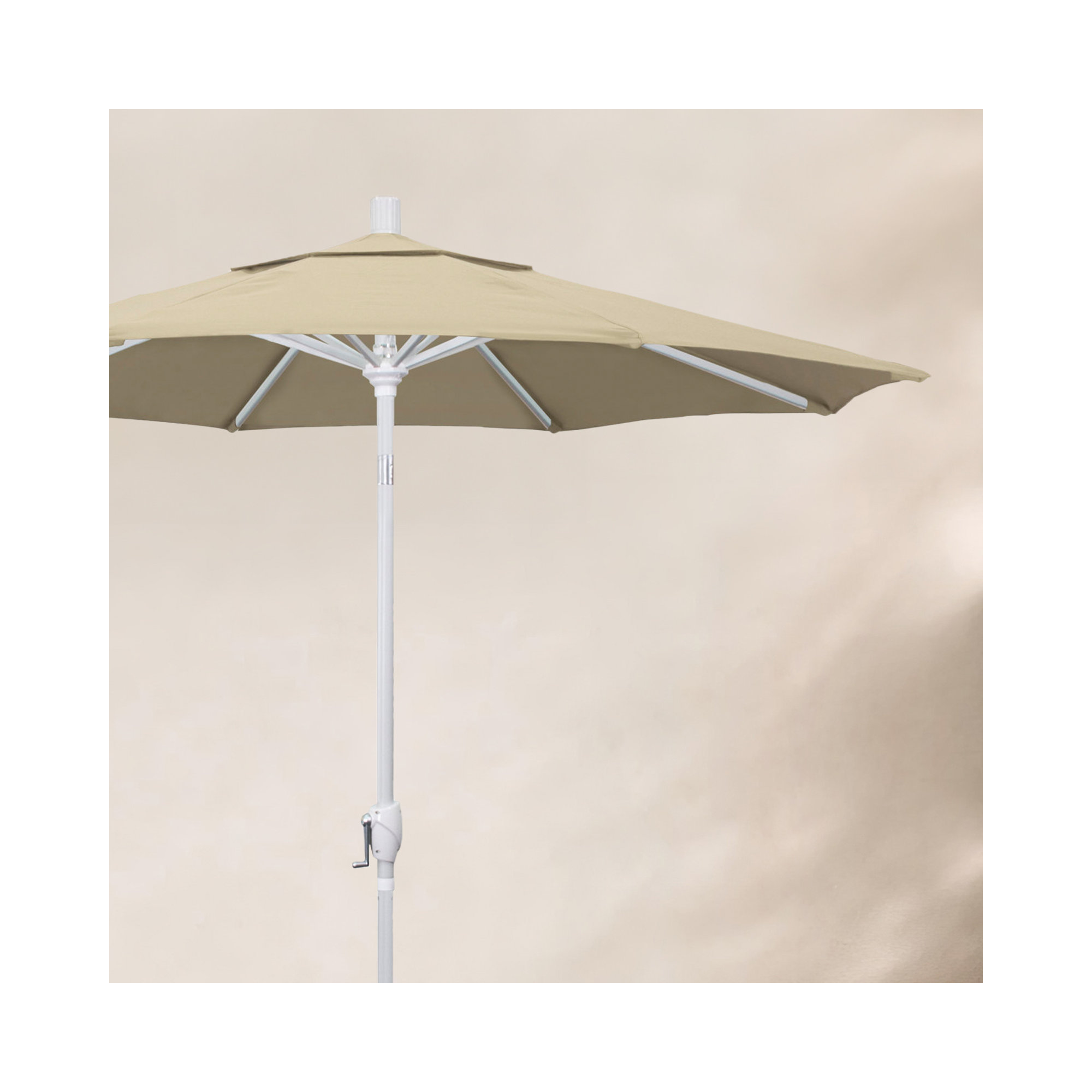 90'' Outdoor Umbrella, White, Antique Beige, Pacifica