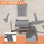 Chaise Adirondack d'extérieur toutes saisons avec porte-gobelet et conception ergonomique, chaise d'extérieur robuste pour terrasse-1463184037