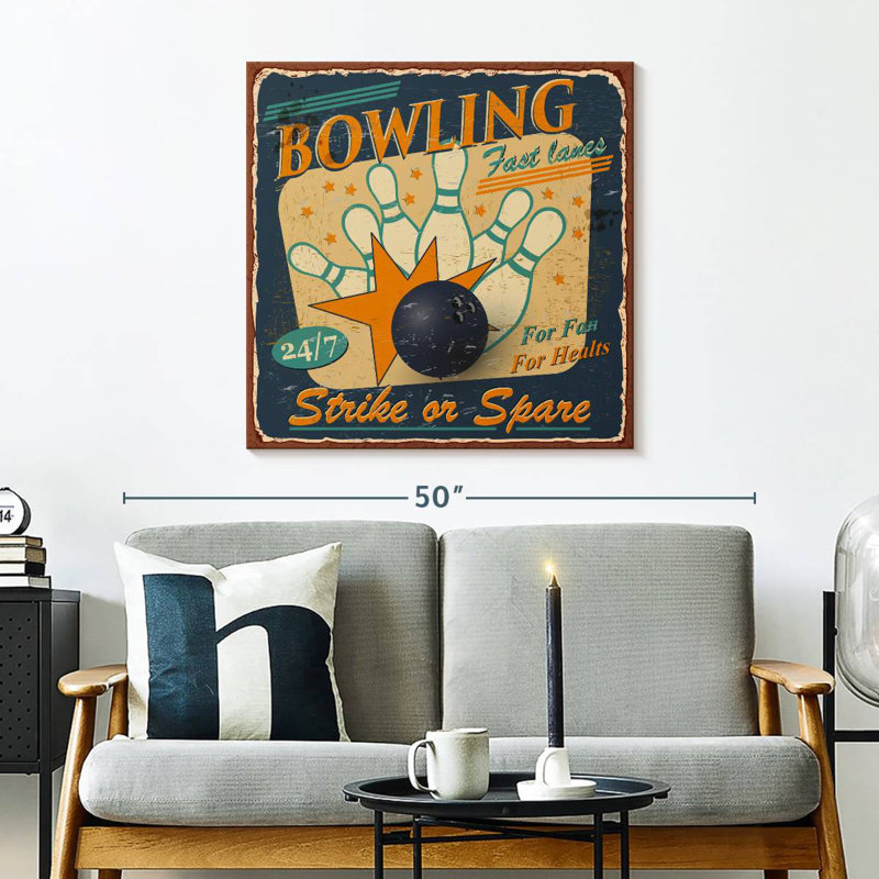 Enseigne de bowling rétro Khylige