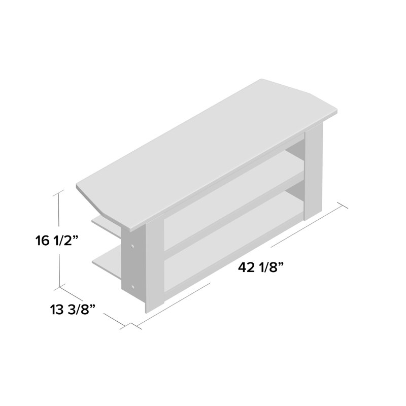 Akiesha Unfinished TV Stand for TVs up to 48", French Grey Oak