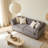 Velvet Chesterfield Sofa, 62" 2-Seater Couch with Rolled Arms & Button Tufted Design, Solid Wood Frame, Spring+Foam Cushions for Comfort, Dark Brown Wood Legs, for Living Room, Apartment, Office-652655325-652655324-652655323