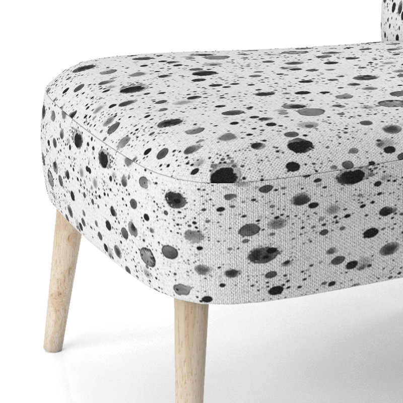 Chaise rembourrée moderne - chaise noire et blanche, Chaise d'appoint sans accoudoirs
