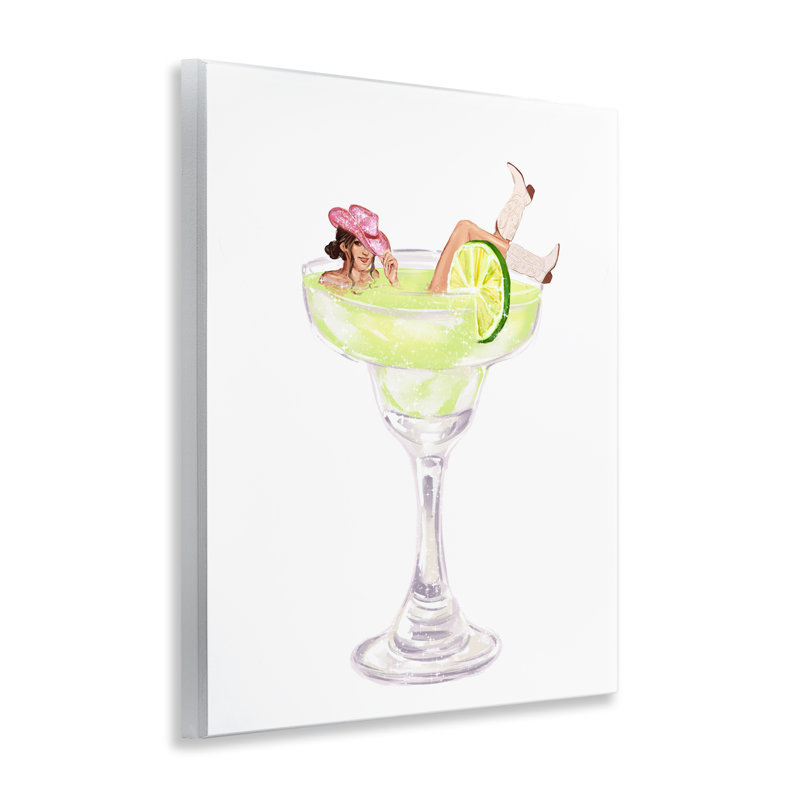 Plaque murale Cowgirl «Lounging in Cocktail», design par Ziwei Li