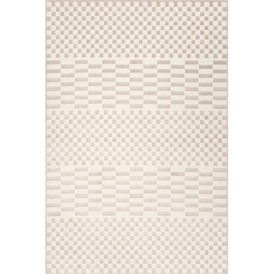  Faelora Checkered Washable Area Rug
