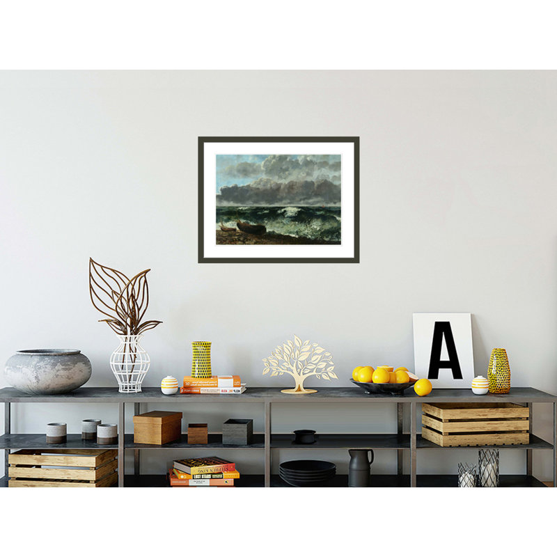 The Stormy Sea or The Wave by Gustave Courbet -Framed Giclee Print, 23.13" H x 29.5" W