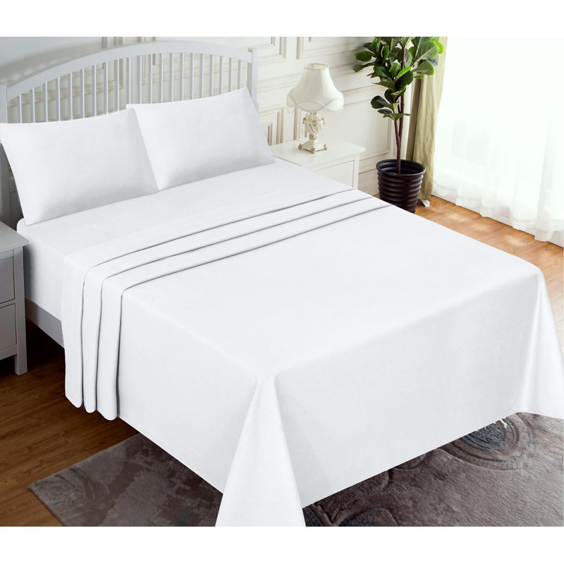 Sheet Set, Ensemble de draps pour très grand lit avec 4 piè, Gris lunaire