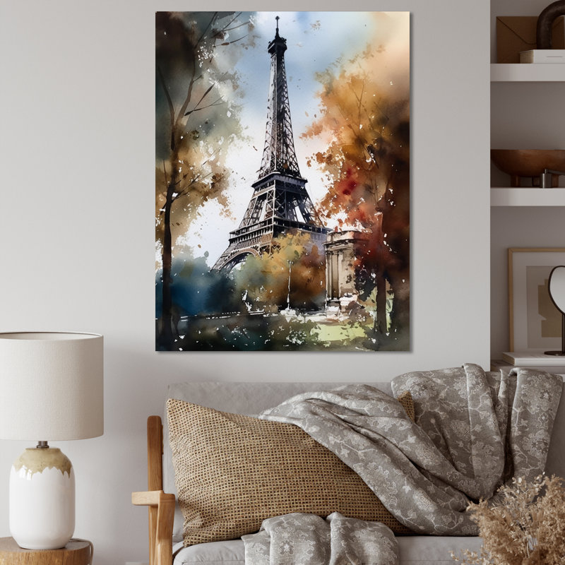 «Paris On A Sunny Day II», reproduction sur toile, H 40 po x l 30 po x P 1,5 po, Toile tendue