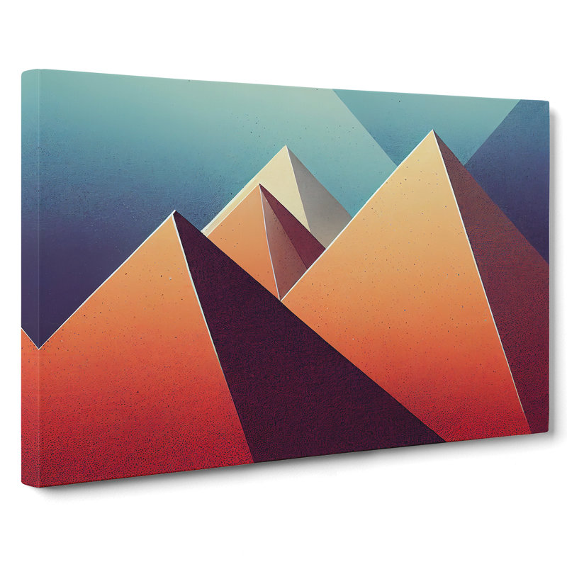 Mysterious Pyramids Abstract - Wrapped Canvas, 50cm H x 76cm W x 3cm D