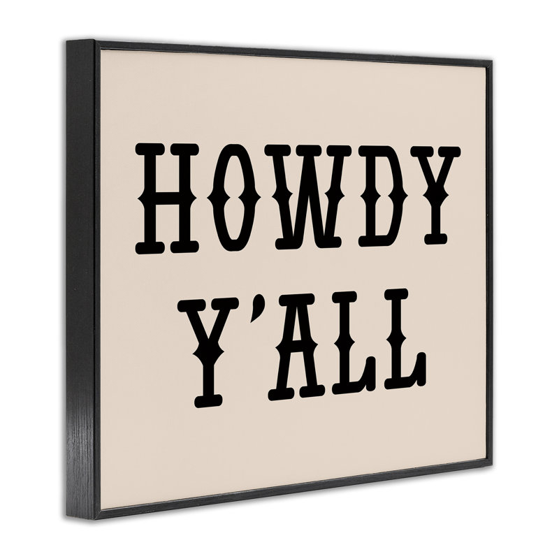 «Southwestern Howdy Y'all», art de la giclée encadrée, design par Daniela Santiago, H 11 po x l 14 po