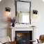 Ensemble de 2 appliques murales rustiques en métal et bois avec abat-jour en verre transparent Rustic Farmhouse