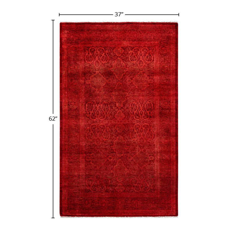 Overyed One-of-a-Kind Rectangle 3'1" X 5'2" Hand Knotted Area Rug