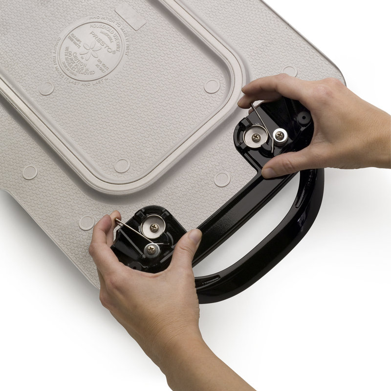 22-Inch Black Ceramic Electric Griddle with Removable Handles