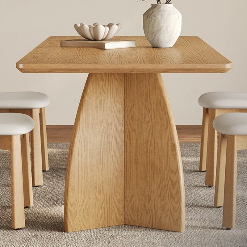 Table de salle à manger moderne et minimaliste en bois massif