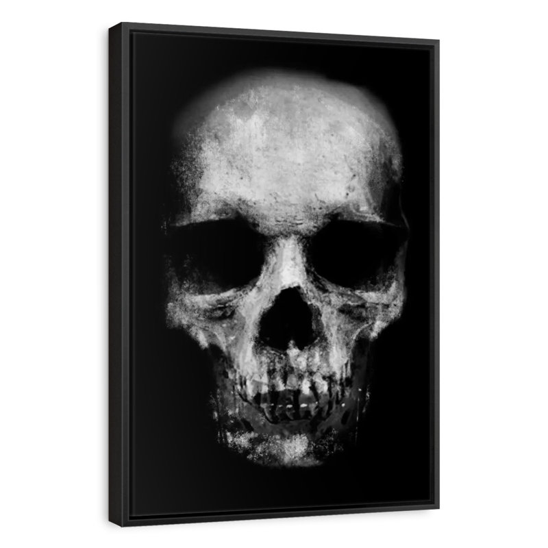 Crâne fantôme, Cadre flottant noir, 27 po x 40 po