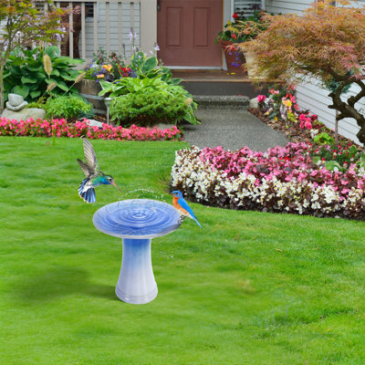 Bain d'oiseaux en céramique pour patio, jardin