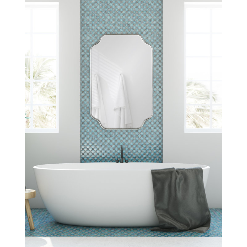 Miroir mural Aransa, Argent, 36 po x 24 po