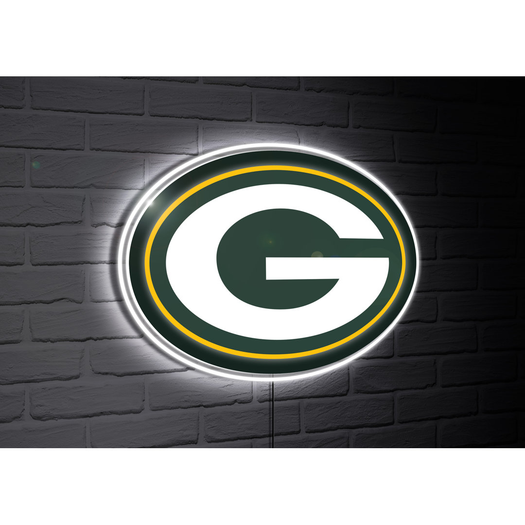 NFL Team Logo Shaped LED Lighted Wall Sign Evergreen Enterprises, Inc