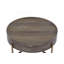 Table basse brun clair et champagne