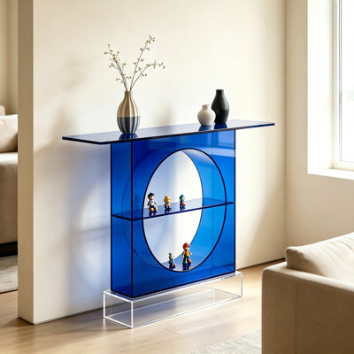 Console bleue en acrylique