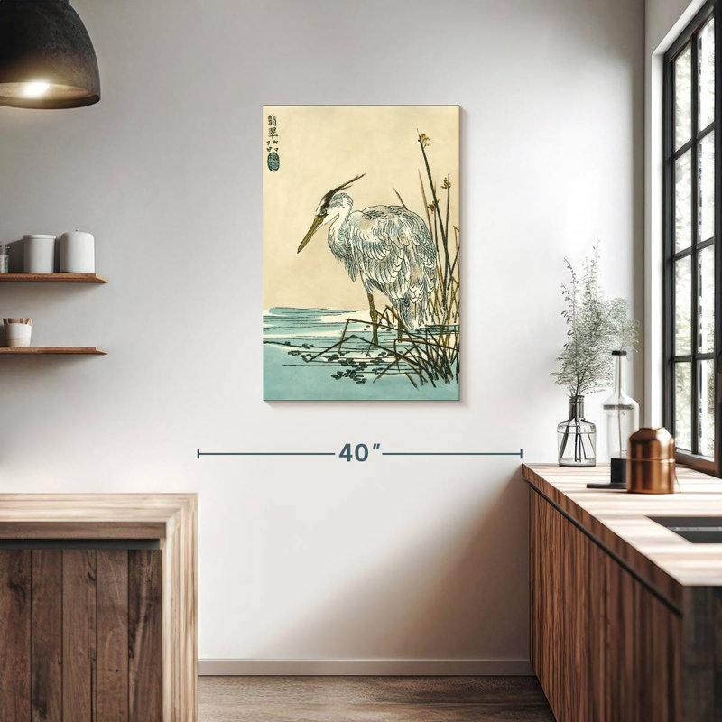 Brampt Oriental Crane I, 36" H x 24" W