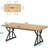 71" Rustic Rectangular Kitchen Table With X-Trestle Metal Legs-201738718