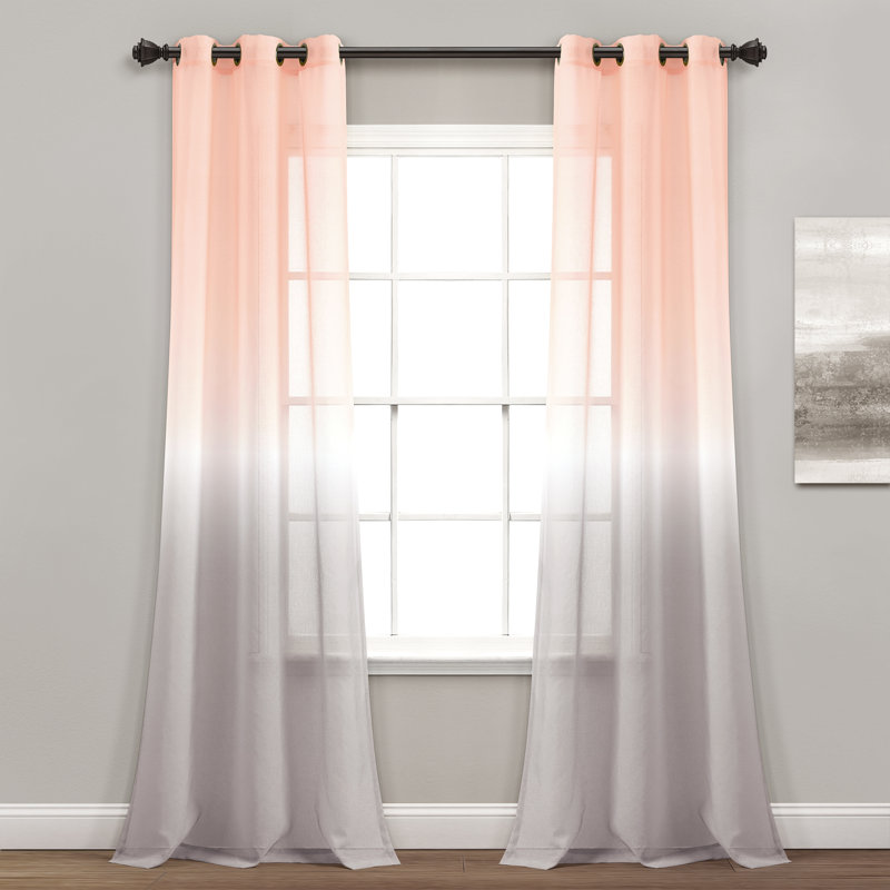 Sheer Curtain Pair, Blush