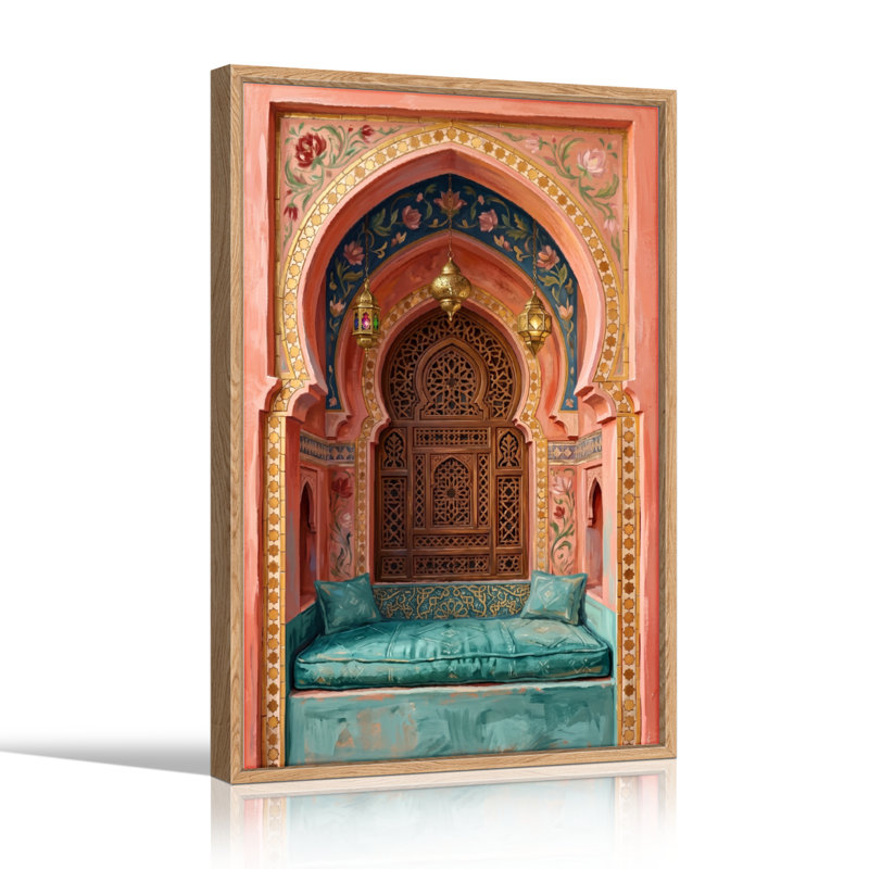 Ensemble de 1 tableau sur toile représentant une arche marocaine, 48"H x 36"W, Wrapped Canvas