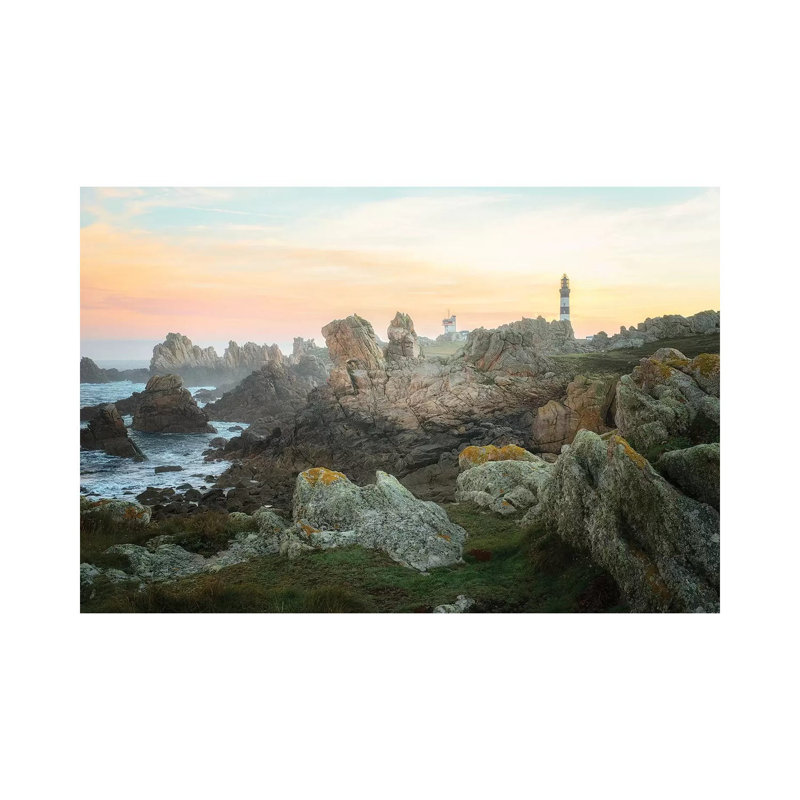 Ouessant Lighthouse by Philippe Manguin - Print on Canvas, 20.32cm H x 30.48cm W x 1.91cm D, Wrapped Canvas