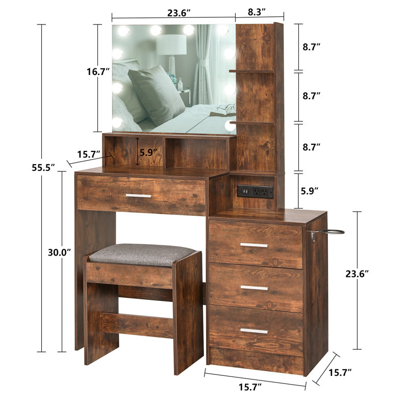 Vanity, Rustic Brown