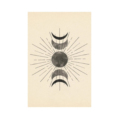 Boho Sun and Moon - Reproduction d'art sur toile tendue