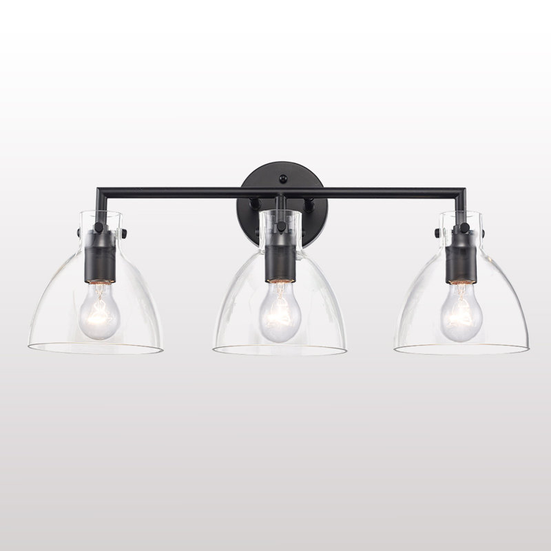 Éclairage pour meuble-lavabo à intensité variable 3 lumières Martins, Noir