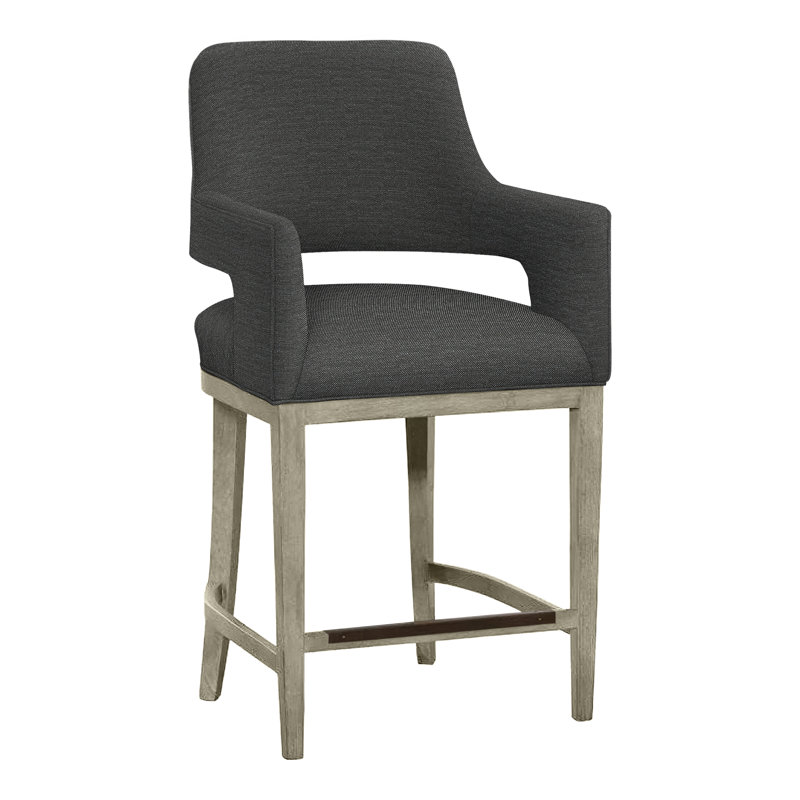 Tabouret de bar et de comptoir Josie, Amande chamois, Perigold Ishi anthracite