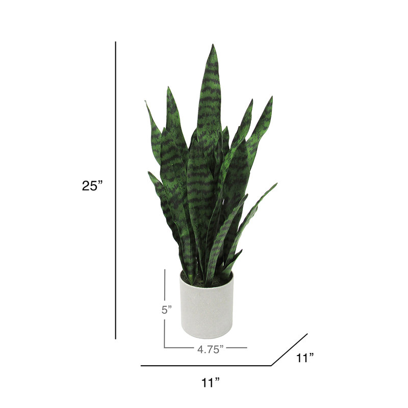 Plante de serpent artificielle Sansevieria en pot, Moyen