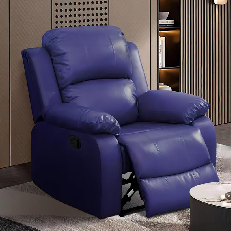 Fauteuil inclinable Dewaun, Similicuir bleu