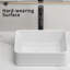 Rectangular Vessel Sink, 16"X12" Small Bowl Bathroom Vessel Sink, White Ceramic Lavatory Above Counter Art Basin Vanity Sink