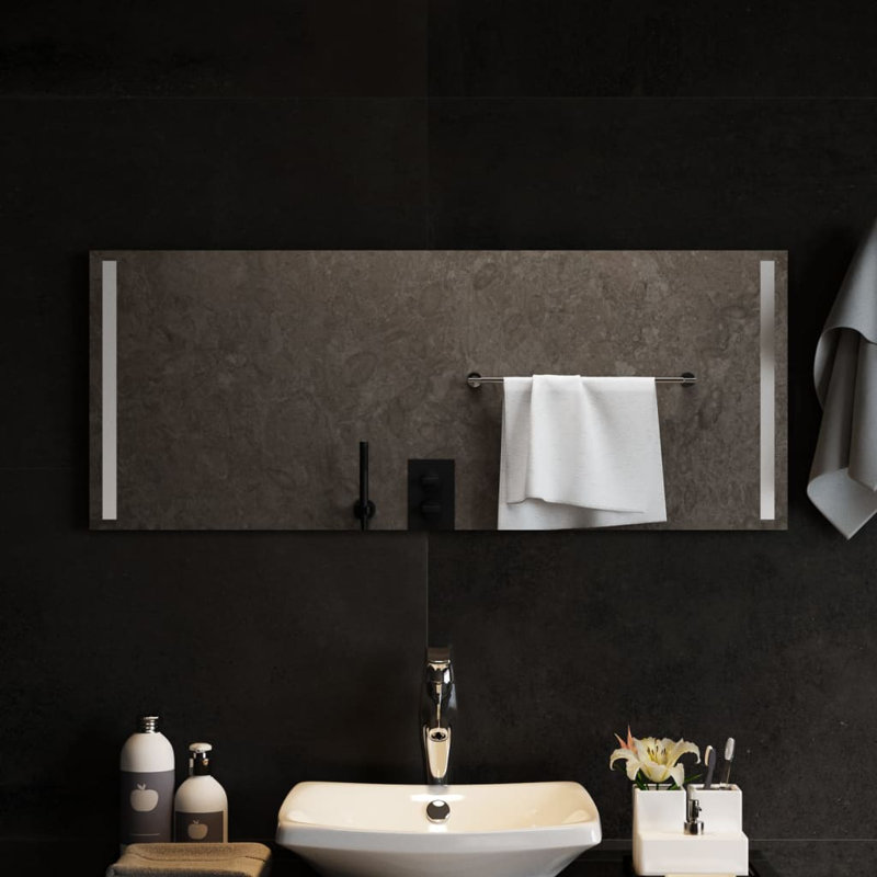 Kareny Flat Wall Mirror, 40 cm H x 100 cm W