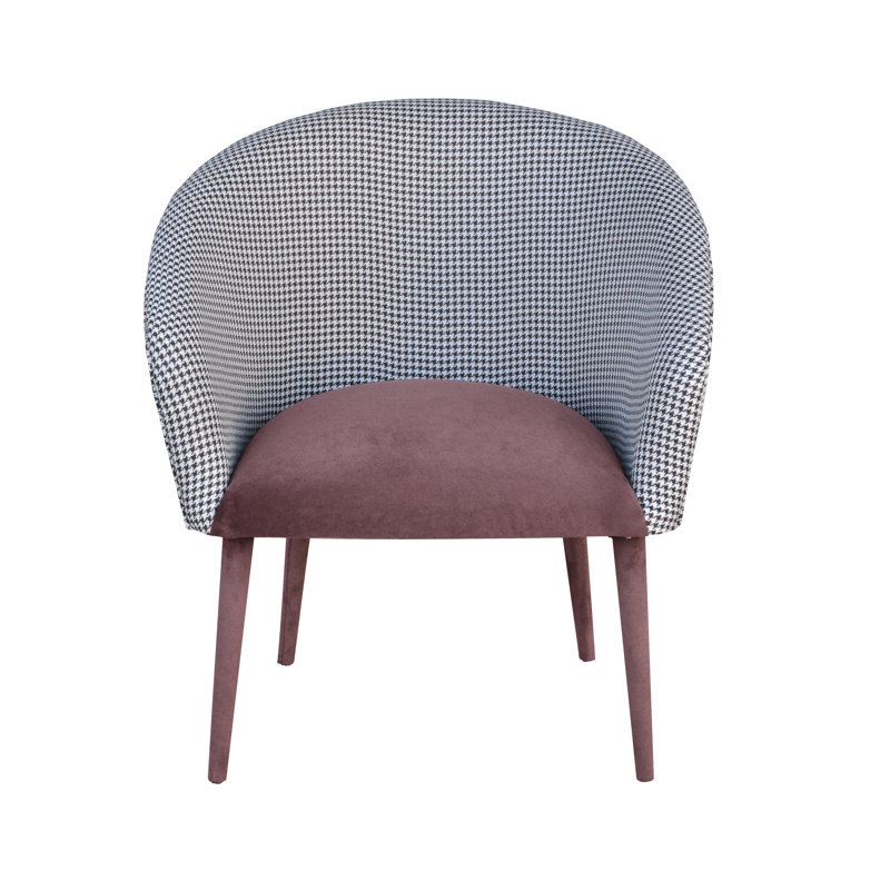 Plum Upholstered Barrel Chair, Dusty Pink