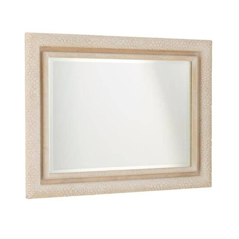 Indo Rectangle Solid Wood Beveled Mirror