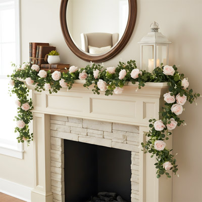 2 pièces fleurs artificielles guirlande printemps eucalyptus guirlande fausse fleur pivoine rose vigne verdure plante murale suspendue pour mariage arche porte arrangement de fête