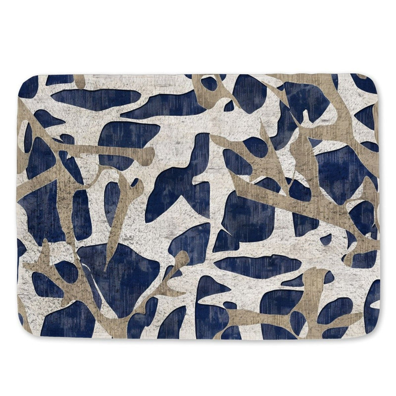 Emogean Microfiber / Microsuede Non-Slip Bath Mat, 21" W x 34" L