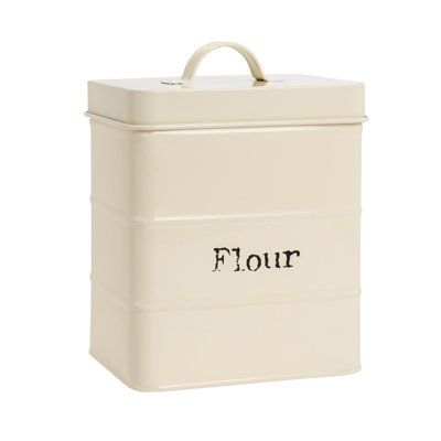 Harbour Housewares - Vintage Metal Kitchen Flour Canister