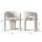 Chenille Upholstered Curved Back Dining Armchair