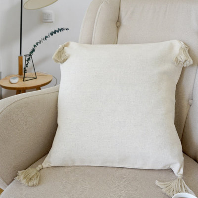 White Square Cushion Cover