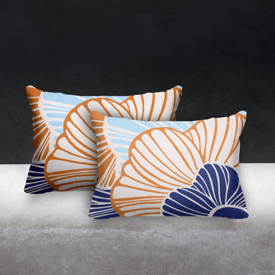 Polyester/Polyester Blend Lumbar Rectangular Indoor/Outdoor Pillow Cover & Insert