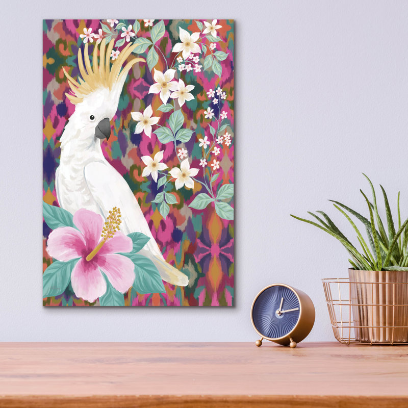  «Cool Cockatoo» par Cat Thurman Designs, art mural en verre acrylique, 12 po x 16 po