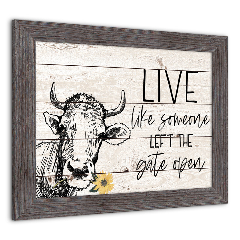 " Live Gate Is Open ", 16" H x 16" W x 0.75" D