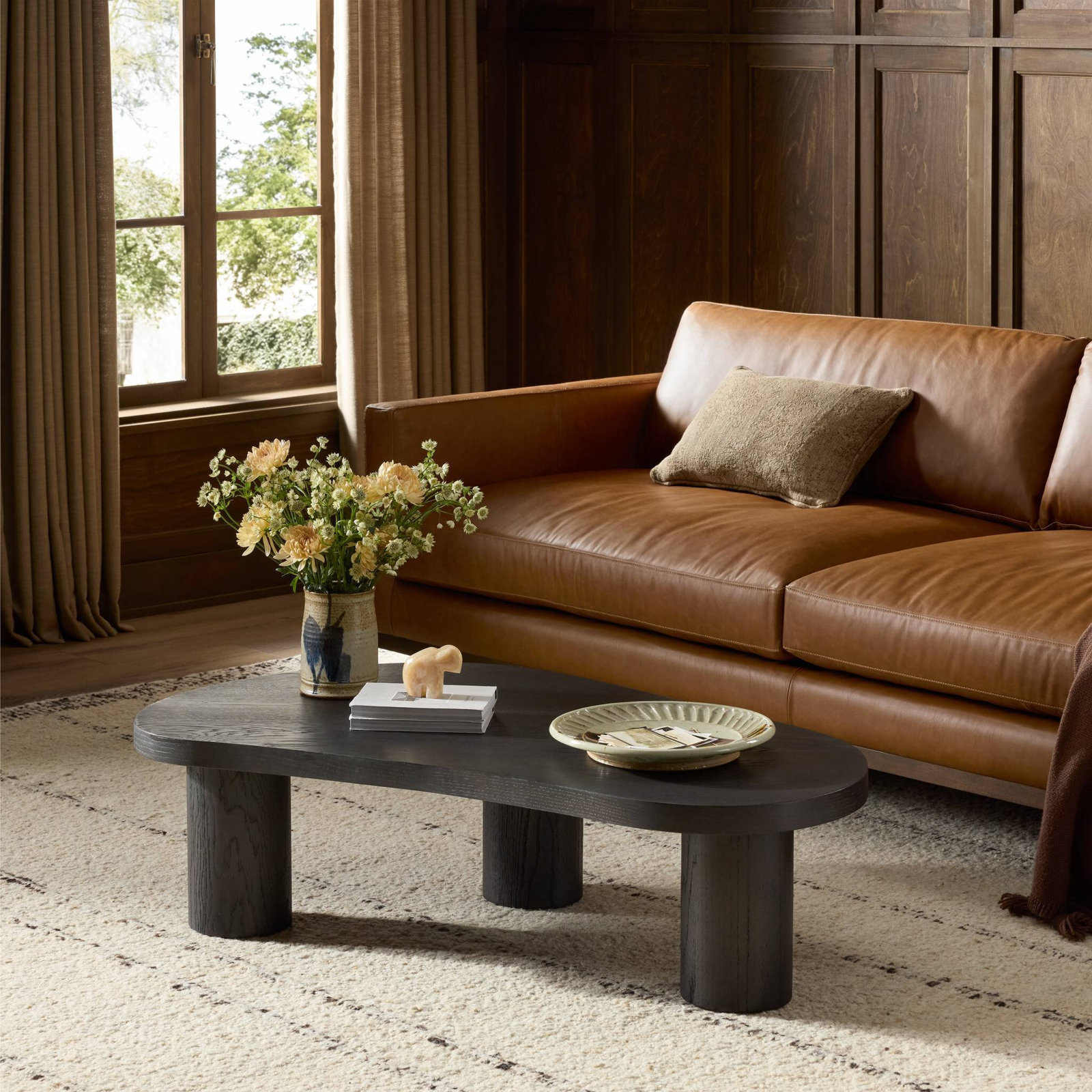 60" Nesting Coffee Table, 13" H x 46" W x 29" D