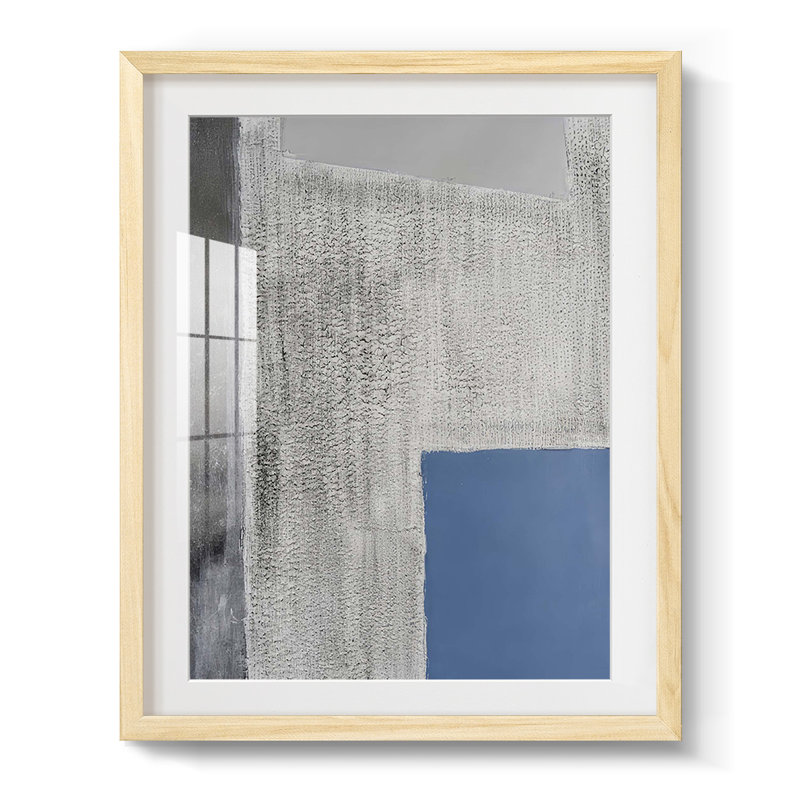 Quadratic Layout IV - Impression encadrée, H 28,5 po x l 20,5 po, Naturel