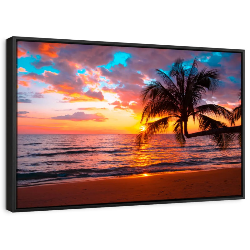 Sunset Island Canvas Print, 9" H x 13" W
