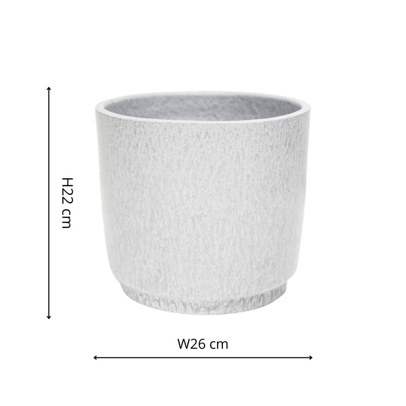 Wesley Marble White Planter H22cm D26cm